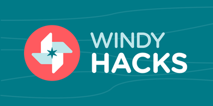 Windy City Hacks wordmark and pinwheel logo